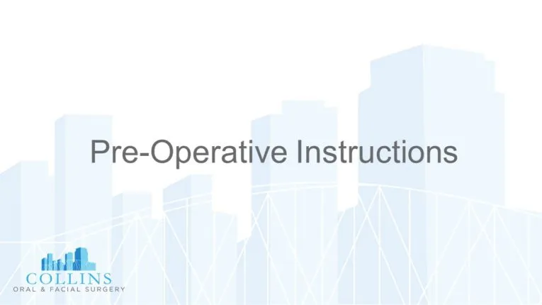 Pre Operative general Instructions
